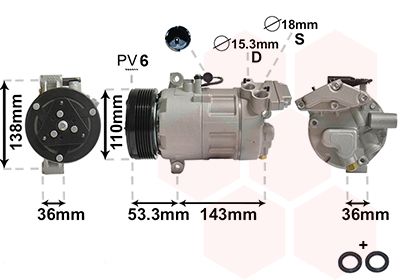 VAN WEZEL Kompressor,kliimaseade 0600K321